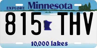 MN license plate 815THV
