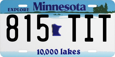 MN license plate 815TIT