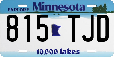 MN license plate 815TJD