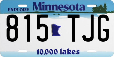 MN license plate 815TJG