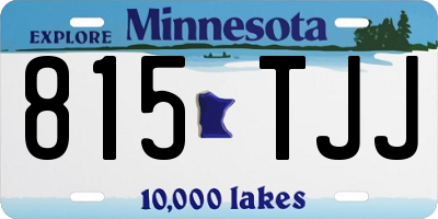 MN license plate 815TJJ