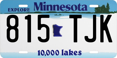 MN license plate 815TJK