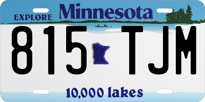 MN license plate 815TJM