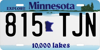 MN license plate 815TJN
