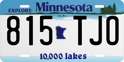 MN license plate 815TJO