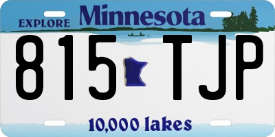 MN license plate 815TJP