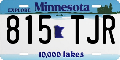 MN license plate 815TJR