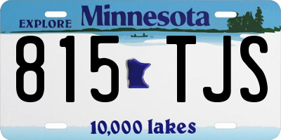 MN license plate 815TJS