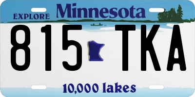 MN license plate 815TKA