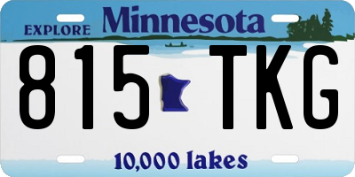 MN license plate 815TKG