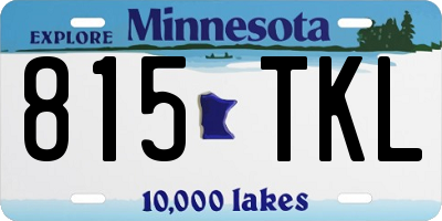 MN license plate 815TKL