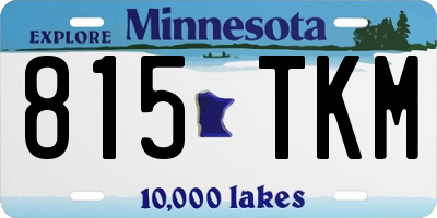 MN license plate 815TKM