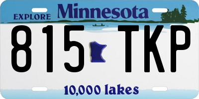 MN license plate 815TKP