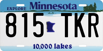 MN license plate 815TKR