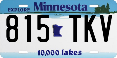 MN license plate 815TKV