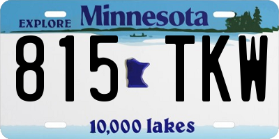 MN license plate 815TKW