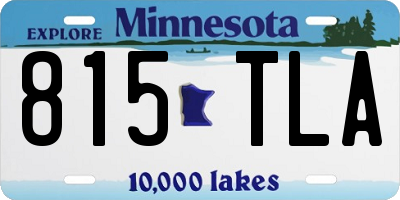 MN license plate 815TLA