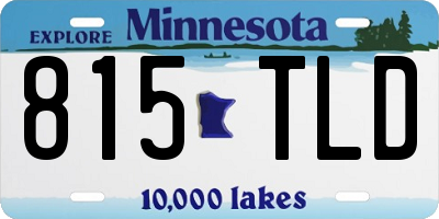 MN license plate 815TLD