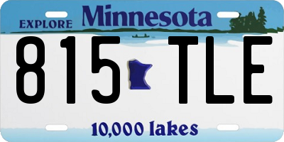 MN license plate 815TLE