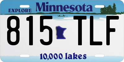 MN license plate 815TLF