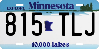 MN license plate 815TLJ