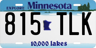 MN license plate 815TLK