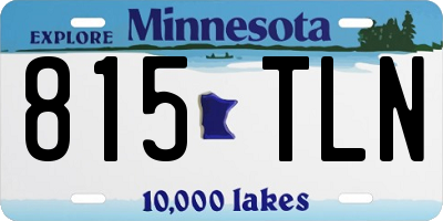 MN license plate 815TLN