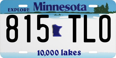 MN license plate 815TLO