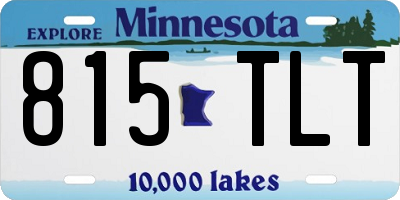 MN license plate 815TLT