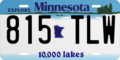MN license plate 815TLW