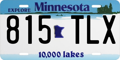 MN license plate 815TLX