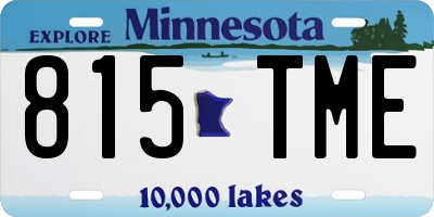 MN license plate 815TME