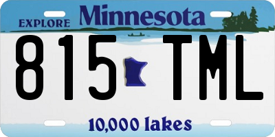 MN license plate 815TML