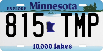 MN license plate 815TMP