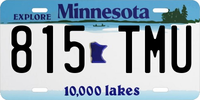 MN license plate 815TMU