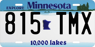 MN license plate 815TMX
