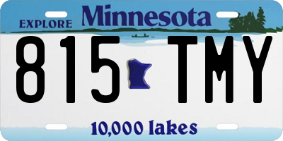 MN license plate 815TMY