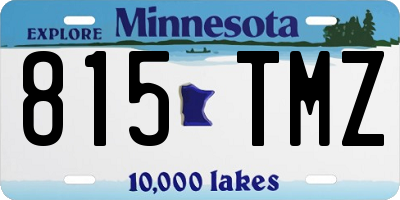 MN license plate 815TMZ