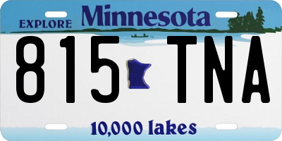 MN license plate 815TNA