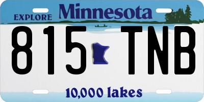 MN license plate 815TNB