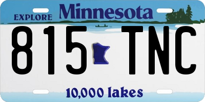MN license plate 815TNC