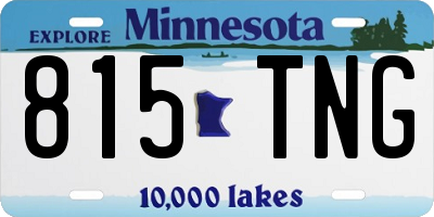 MN license plate 815TNG