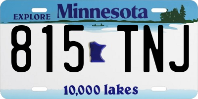 MN license plate 815TNJ