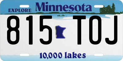 MN license plate 815TOJ