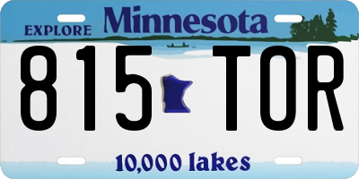 MN license plate 815TOR
