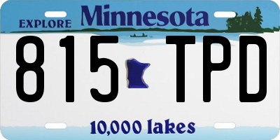 MN license plate 815TPD