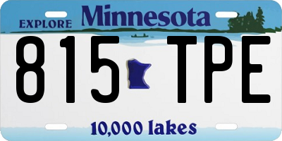 MN license plate 815TPE