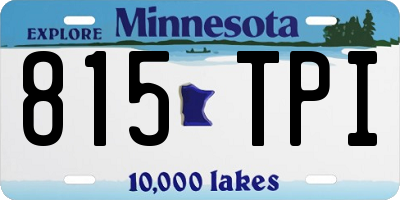 MN license plate 815TPI