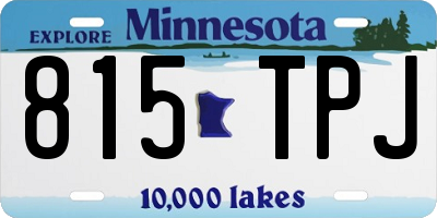 MN license plate 815TPJ
