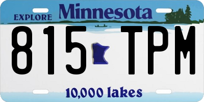 MN license plate 815TPM